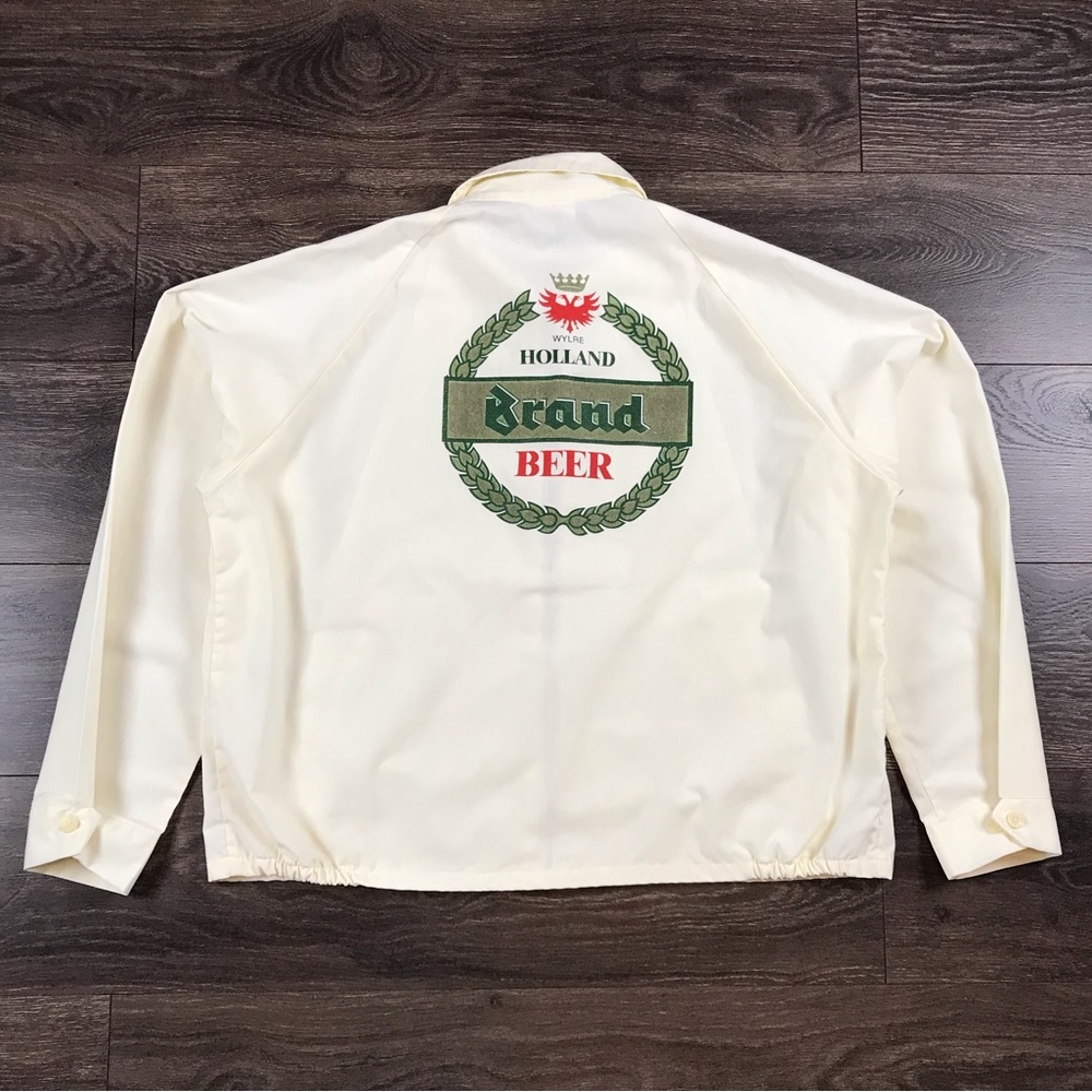 Netherlands Royal WYLRE Holland Brand Beer 60s - 70s Vintage Full Zip Jacket XL